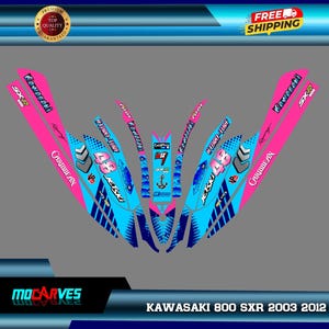 Kawasaki 800sxrJet ski graphics kit Decal decal stickers kawasaki