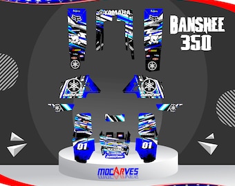 Yamaha Banshee 350 full graphics kit stickers decals atv