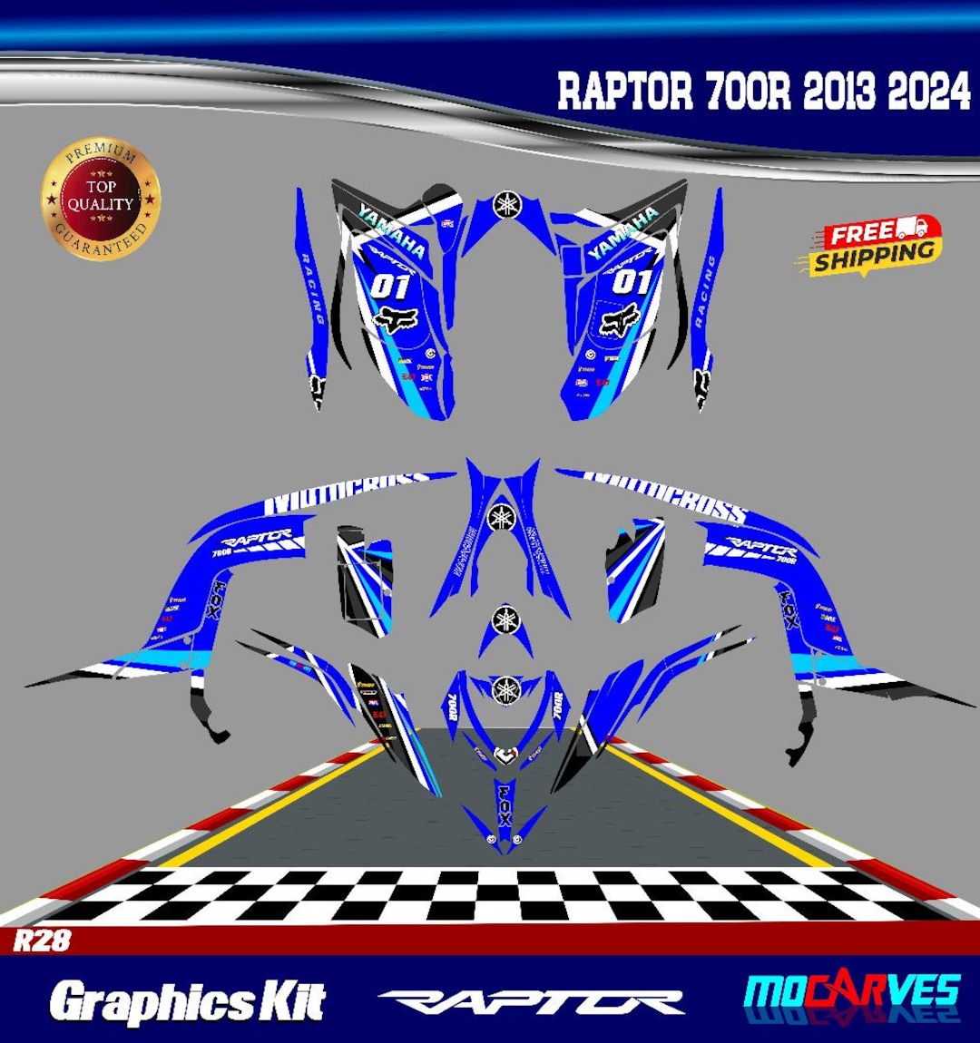 Yamaha Raptor Rim Sticker Fits Yamaha Raptor 700R Graphics Kit 2013 to 2024 Raptor700r Decals ...