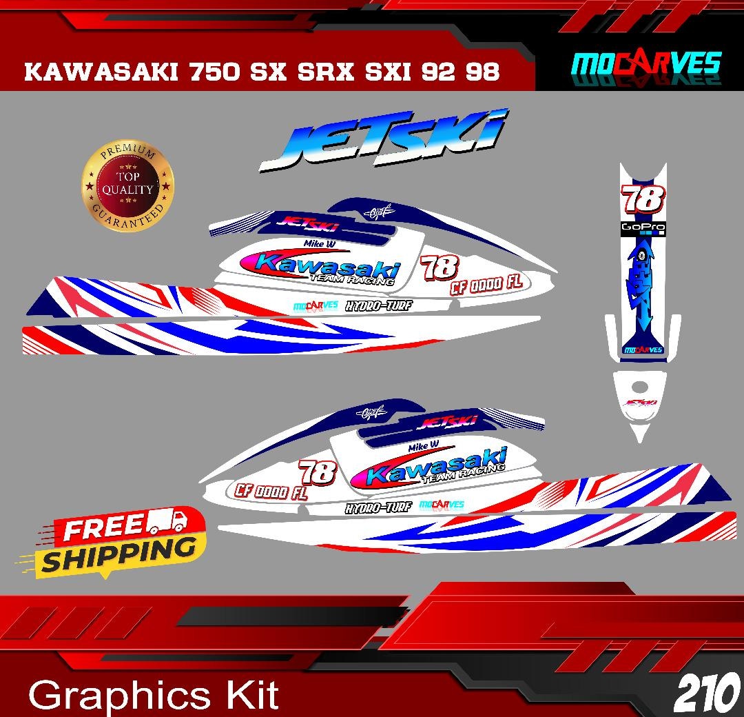 sakirinページ Graphics Kit Premium Kawasaki 750 Sx Srx Sxi 1992 1998 Jet Ski