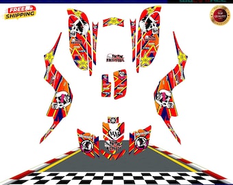 YAMAHA RAPTOR 660 660R Komplettes Grafik-Aufkleber-Set für ATV