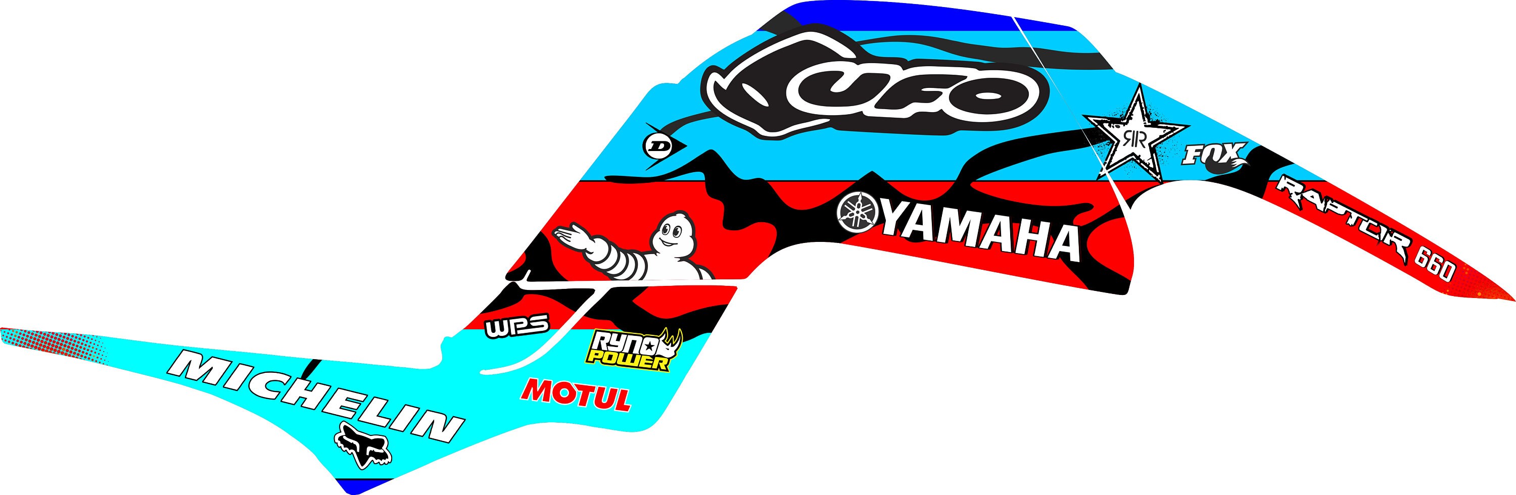YAMAHA RAPTOR 660 660R Full Graphics Decals Stickers Kit Atv - Etsy