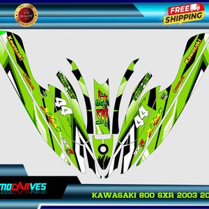 Kawasaki 800sxrJet ski graphics kit Decal decal stickers kawasaki