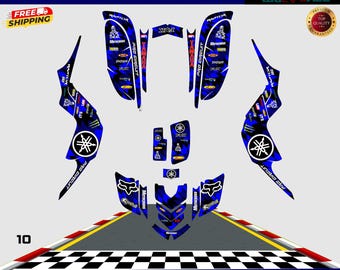 YAMAHA RAPTOR 660 660R Full Graphics Decals Stickers Kit atv