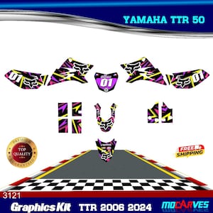 Fits Yamaha TTR 50 Graphics kit 2006 to 2025 Decals ttr 50 Stickers