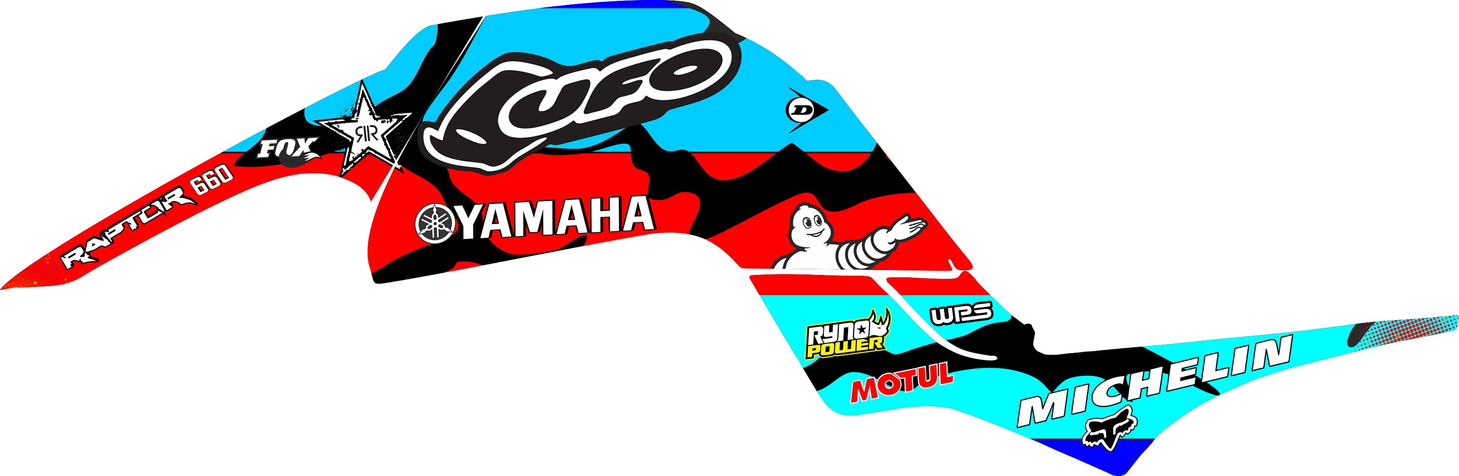YAMAHA RAPTOR 660 660R Full Graphics Decals Stickers Kit Atv - Etsy