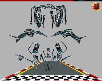 Fits Yamaha Raptor 90 Graphic Kit 2016 to 2022 decal stickers Vinyl atv utv