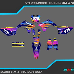 Suzuki Full Graphics RMZ 450 2017 Decals Stickers Kit motocross