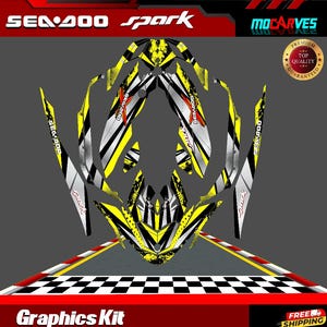 Fits SEA DOO SPARK Trixx 2 Up + 3up Graphics Kit Decals Spark Stickers Jet Ski