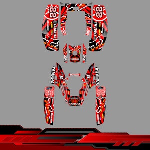 Yamaha Warrior 350 full graphics kit stickers decals atv