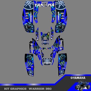 Yamaha Warrior 350 full graphics kit stickers decals atv