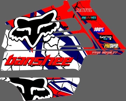 Yamaha Banshee 350 Full Graphics Kit Stickers Decals Atv - Etsy