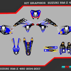 Suzuki Full Graphics RMZ 450 2017 Decals Stickers Kit motocross