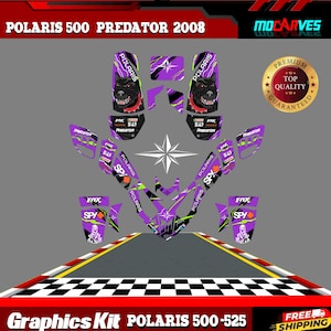 Fits Polaris 500 Predator 525 2008 Decals Stikers Decals Atv