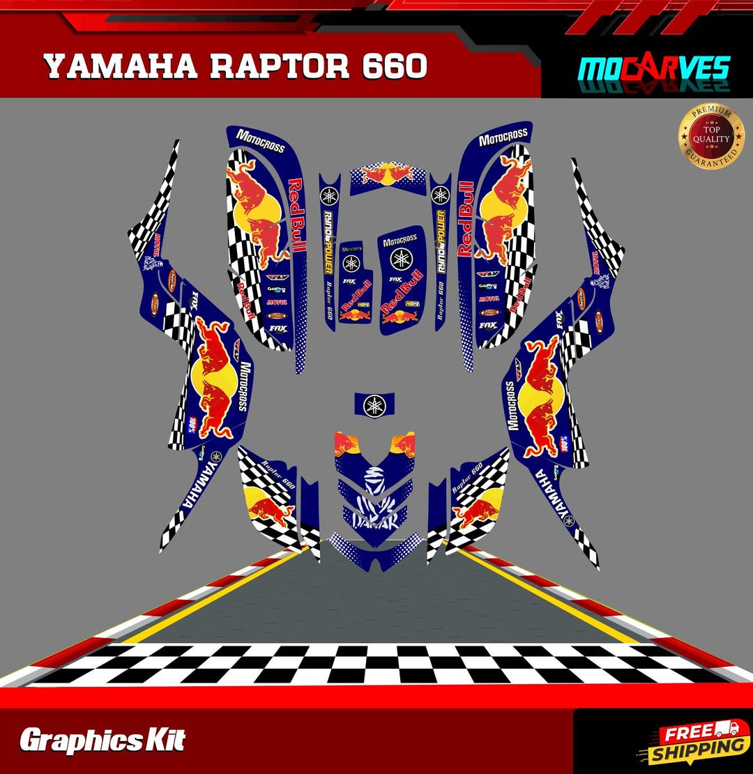 Kit Graphics Premium for Yamaha Raptor 660 660r 2001 Decals Stickers - Etsy