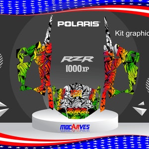 Polaris RZR 1000xp Graphics kit 2015 2016 2017 Decals Stikers UTV