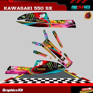 Graphics kit Premium Kawasaki 550sx Jet ski Decal Stickers kawasaki 550 sx