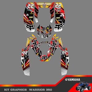 Yamaha Warrior 350 full graphics kit stickers decals atv