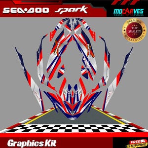Fits SEA DOO SPARK Trixx 2 Up + 3up Graphics Kit Decals Spark Stickers Jet Ski