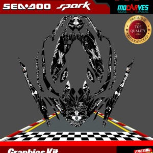 Premium graphics kit for SEA DOO SPARK Trixx 2 Up + 3up Decals Spark Stickers Jet Ski Custom designs