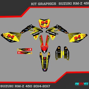 Suzuki Full Graphics RMZ 450 2017 Decals Stickers Kit motocross