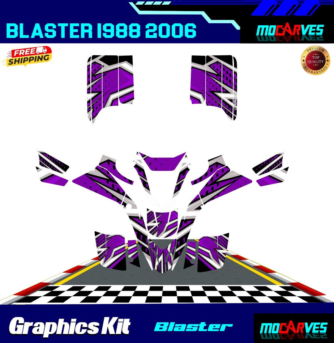 Blaster Graphics Kit Yamaha Blaster 1988-2006 Full Graphics Kit Decals Stickers Atv - Etsy