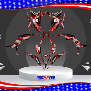 Fits Yamaha Raptor 700R Graphics Kit 2013 to 2023 Raptor700r Decals stickers atv