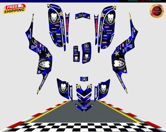 YAMAHA RAPTOR 660 660R Komplettes Grafik-Aufkleber-Set für ATV