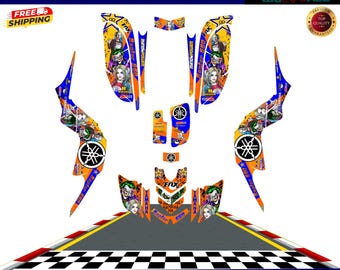 YAMAHA RAPTOR 660 660R Komplettes Grafik-Aufkleber-Set für ATV