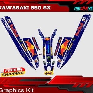 Kawasaki 550sx Jet ski graphics kit Decal kawasaki 550 sx stickers Vinyl