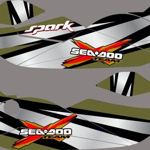 Kit déco autocollant Spark pour jet ski SEA DOO SPARK Trixx 2 et 3 places image 3