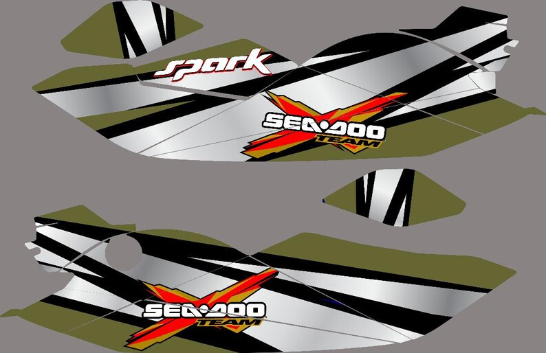 Kit déco autocollant Spark pour jet ski SEA DOO SPARK Trixx 2 et 3 places image 3
