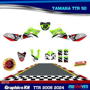 Fits Yamaha TTR 50 Graphics kit 2006 to 2025 Decals ttr 50 Stickers