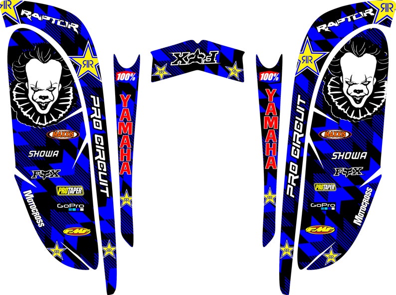 YAMAHA RAPTOR 660 660R Full Graphics Decals Stickers Kit Atv - Etsy