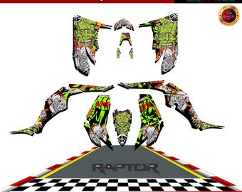 YAMAHA Raptor 350 graphics kit 2004 2006 2009 to 2014 decals stickers atv utv