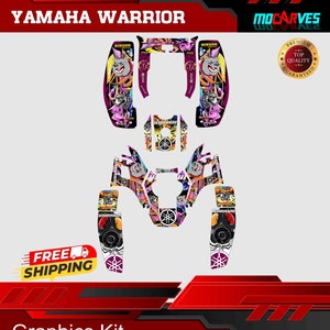 Yamaha Warrior 350 full graphics kit stickers decals atv