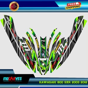 Kawasaki 800sxrJet ski graphics kit Decal decal stickers kawasaki