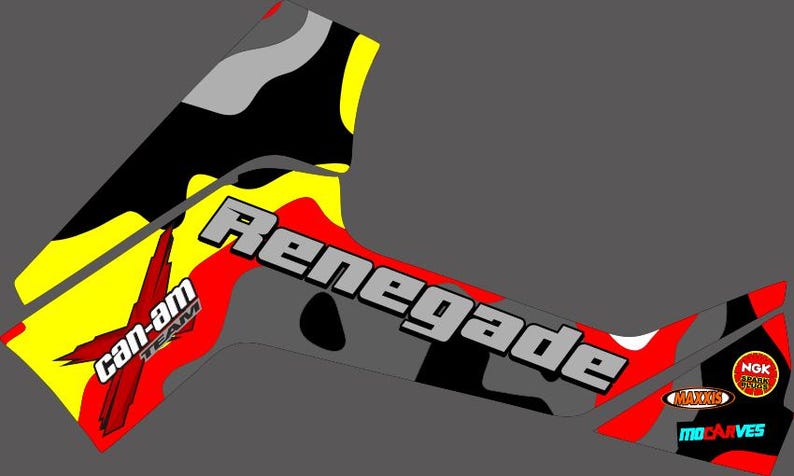CAN-AM Renegade 500 800r 800x 1000 Graphics Kit Vinyl Renegade Stickers utv imagen 4