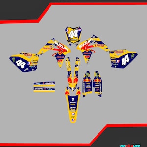 Suzuki Full Graphics RMZ 450 2017 Decals Stickers Kit motocross