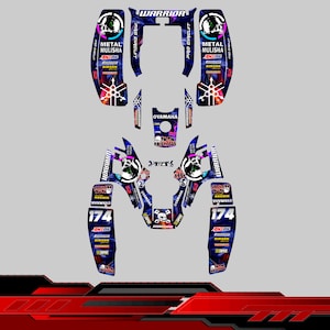 Yamaha Warrior 350 full graphics kit stickers decals atv