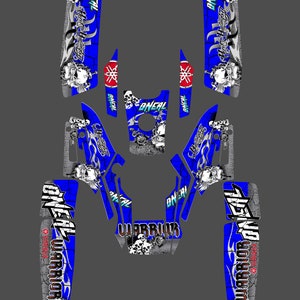 Yamaha Warrior 350 full graphics kit stickers decals atv