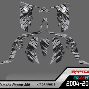 YAMAHA Raptor 350 graphics kit 2004 2006 2009 to 2014 decals stickers atv utv
