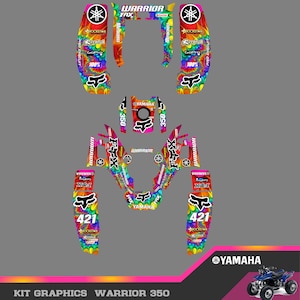 Yamaha Warrior 350 full graphics kit stickers decals atv