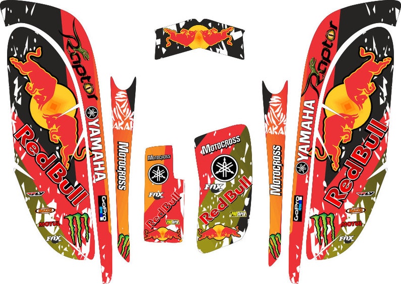 YAMAHA RAPTOR 660 660R Full Graphics Decals Stickers Kit Atv - Etsy