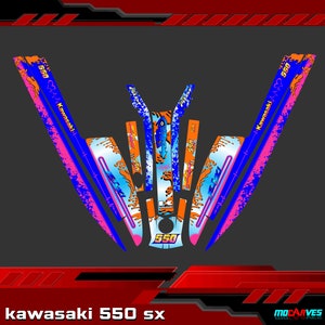 Kawasaki 550sx Jet ski graphics kit Decal decal stickers kawasaki 550 sx