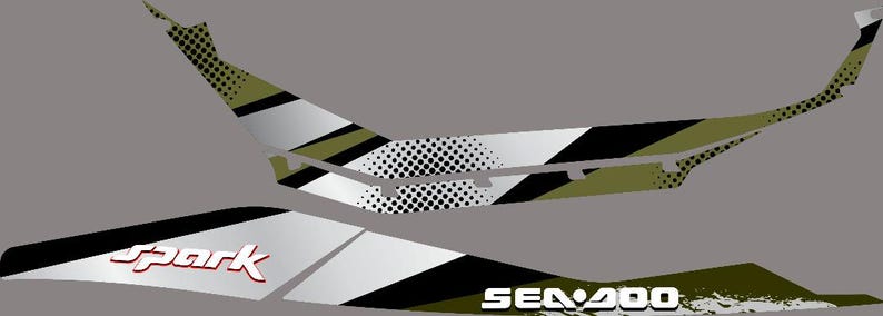 Kit déco autocollant Spark pour jet ski SEA DOO SPARK Trixx 2 et 3 places image 4