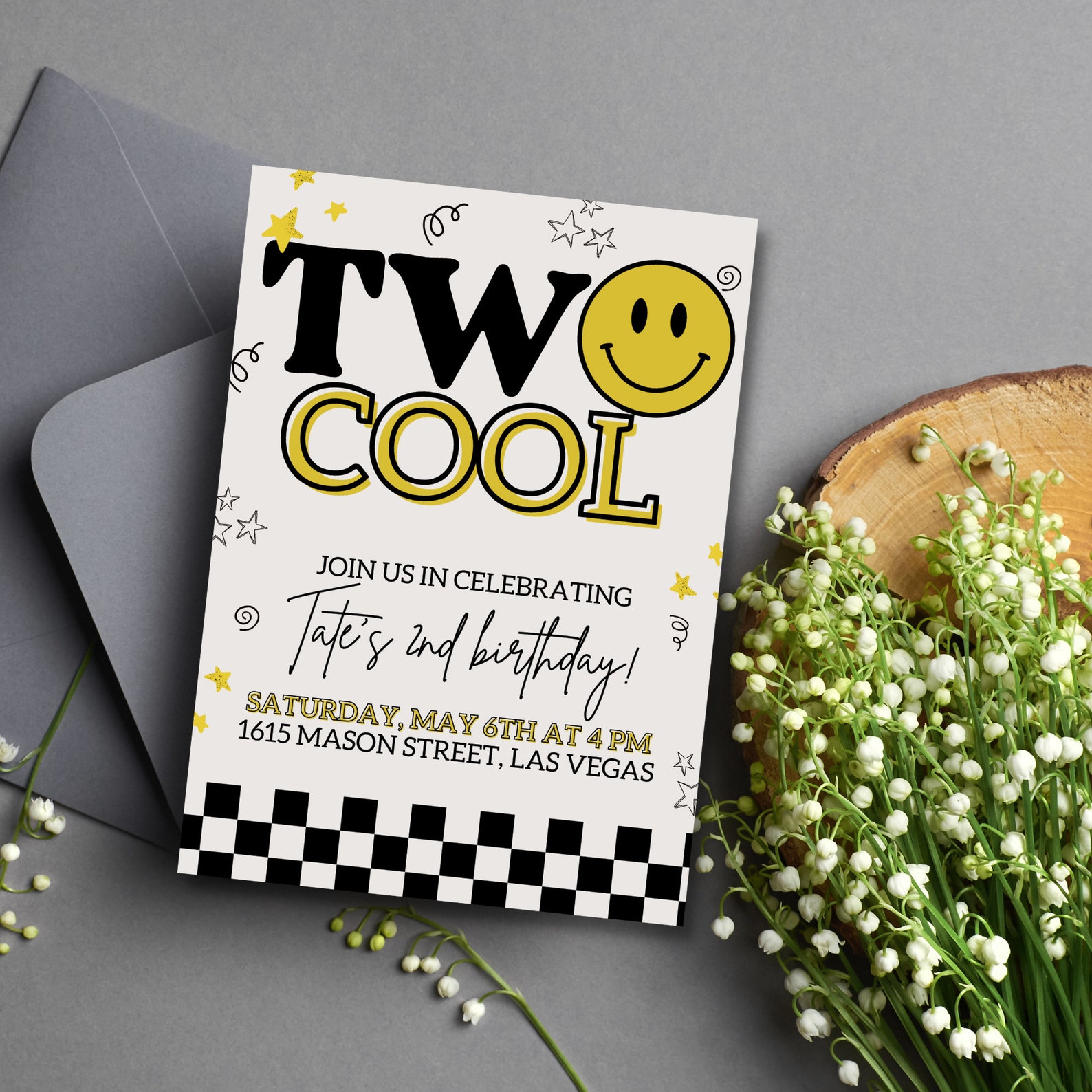 Invited Cool Two Cool Birthday Invitation Digital Download Customizable - Etsy