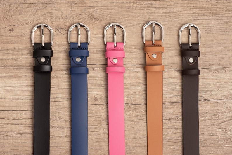 Women's Leather Belt 1.2 Wide in Multiple Colors, Classic Casual 100
