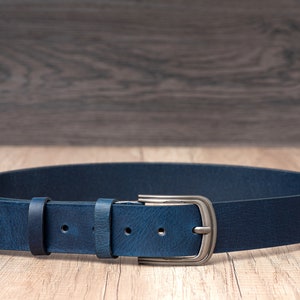 Leather Belt in multiple colors, Handmade, Classic Casual Leather Belt, Full Grain Leather image 8