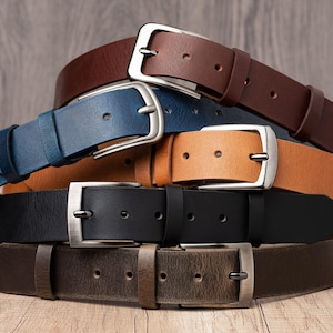 Handmade Full Grain Leather Belt – Men’s Casual Accessory